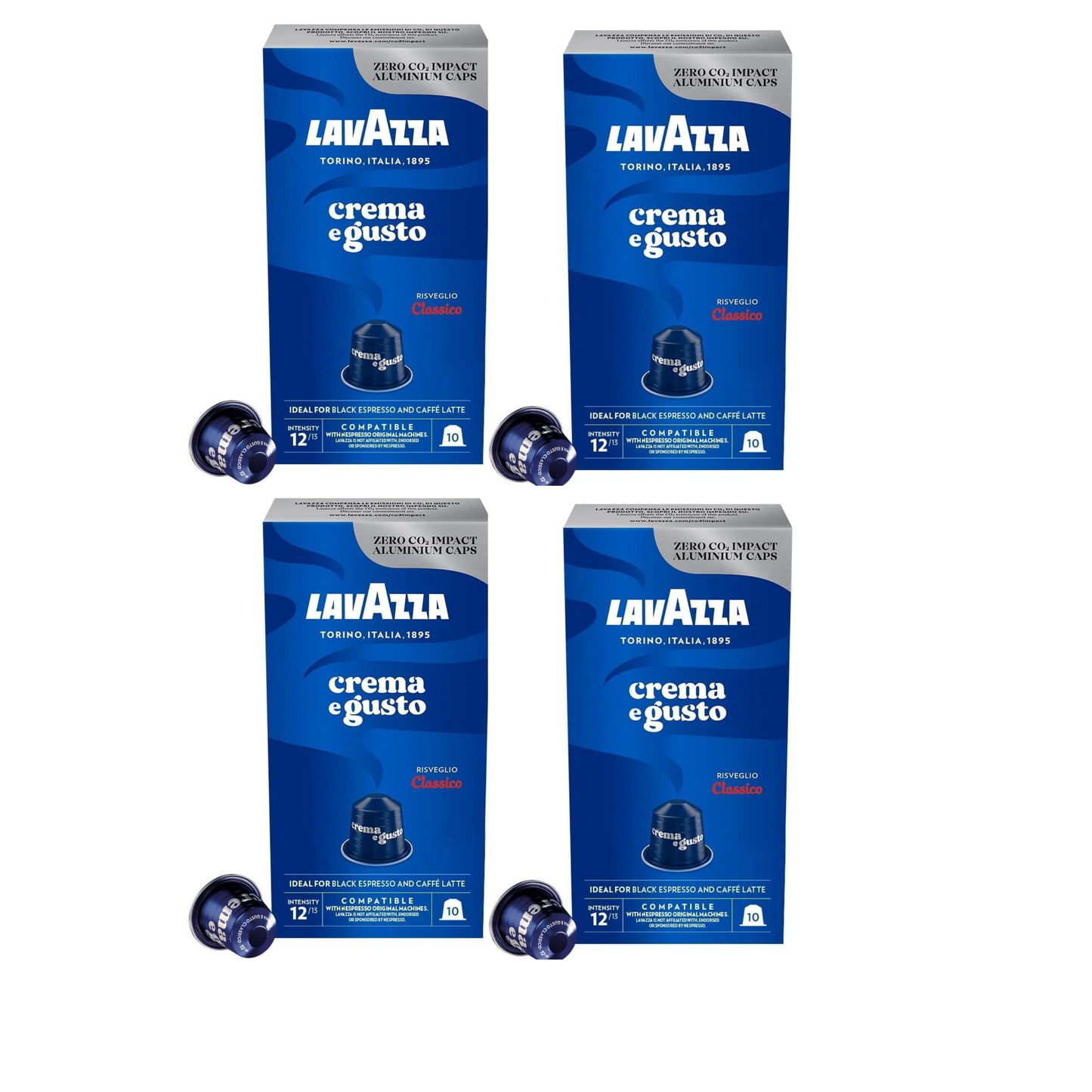 Lavazza Crema e Gusto Classico Nespresso Capsules – Pack of 40 – Bold & Creamy Blend