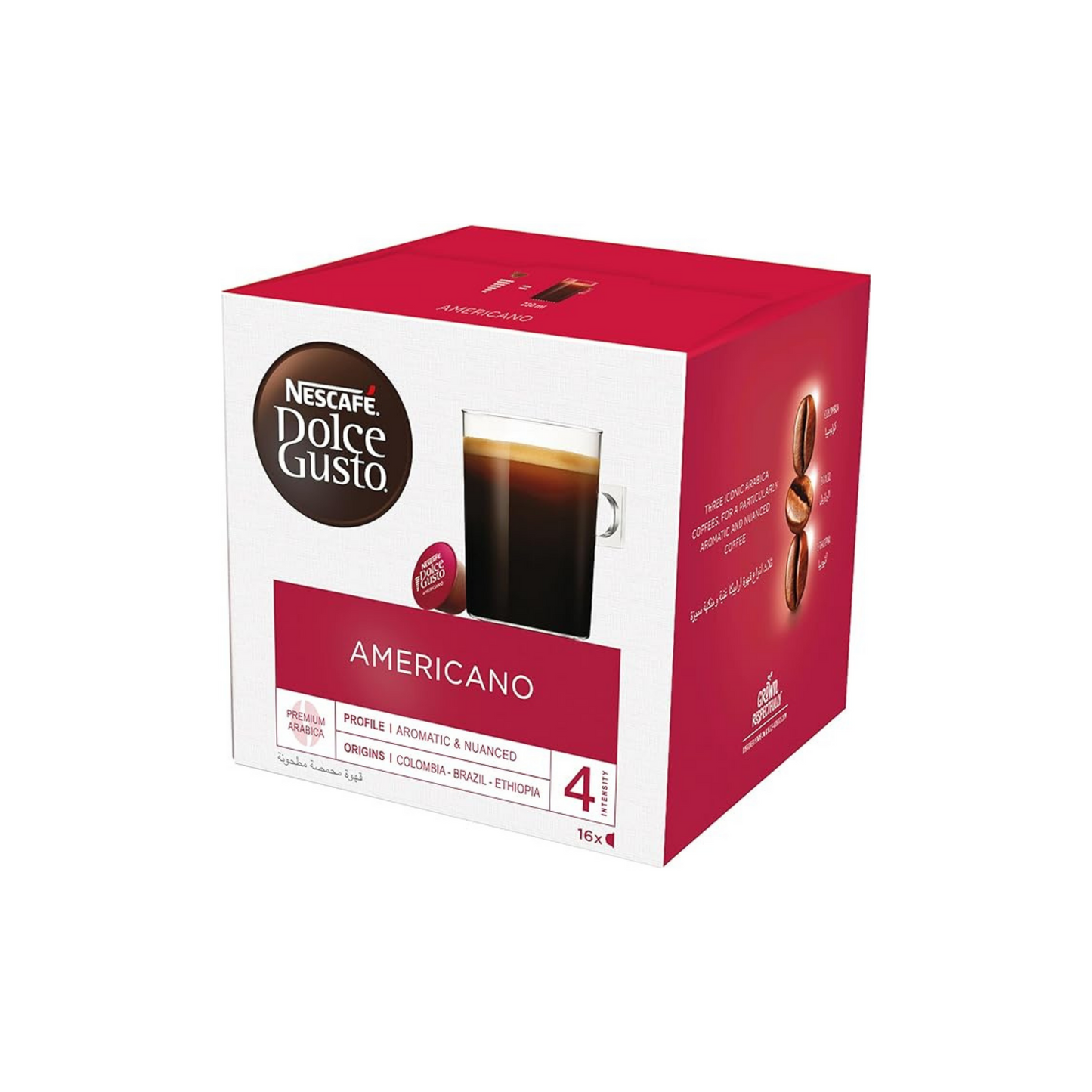 Nescafé® Dolce Gusto® Americano Coffee Capsules – Pack of 3 (48 Capsules) – Smooth & Aromatic Black Coffee