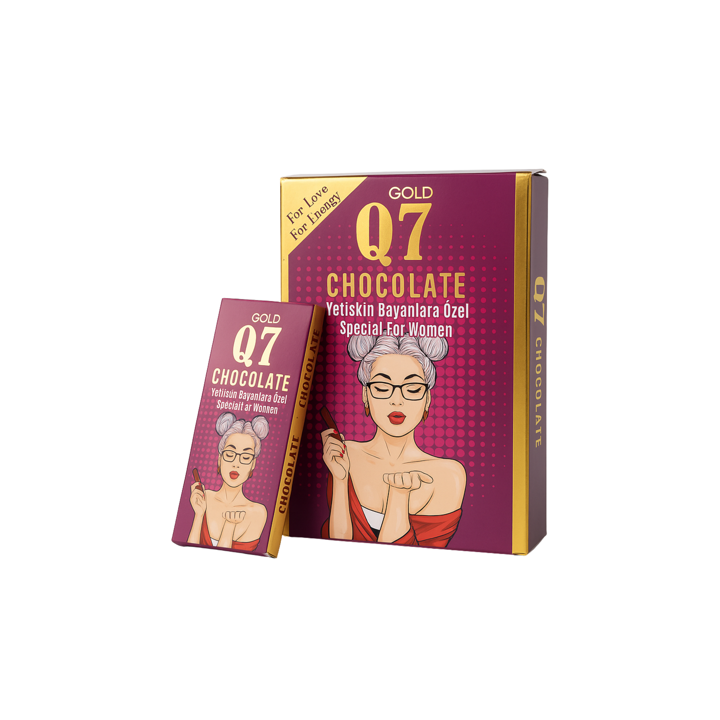 Q7 Gold Chocolate – Special for Women | Premium Dark Chocolate | 12 Pieces Box