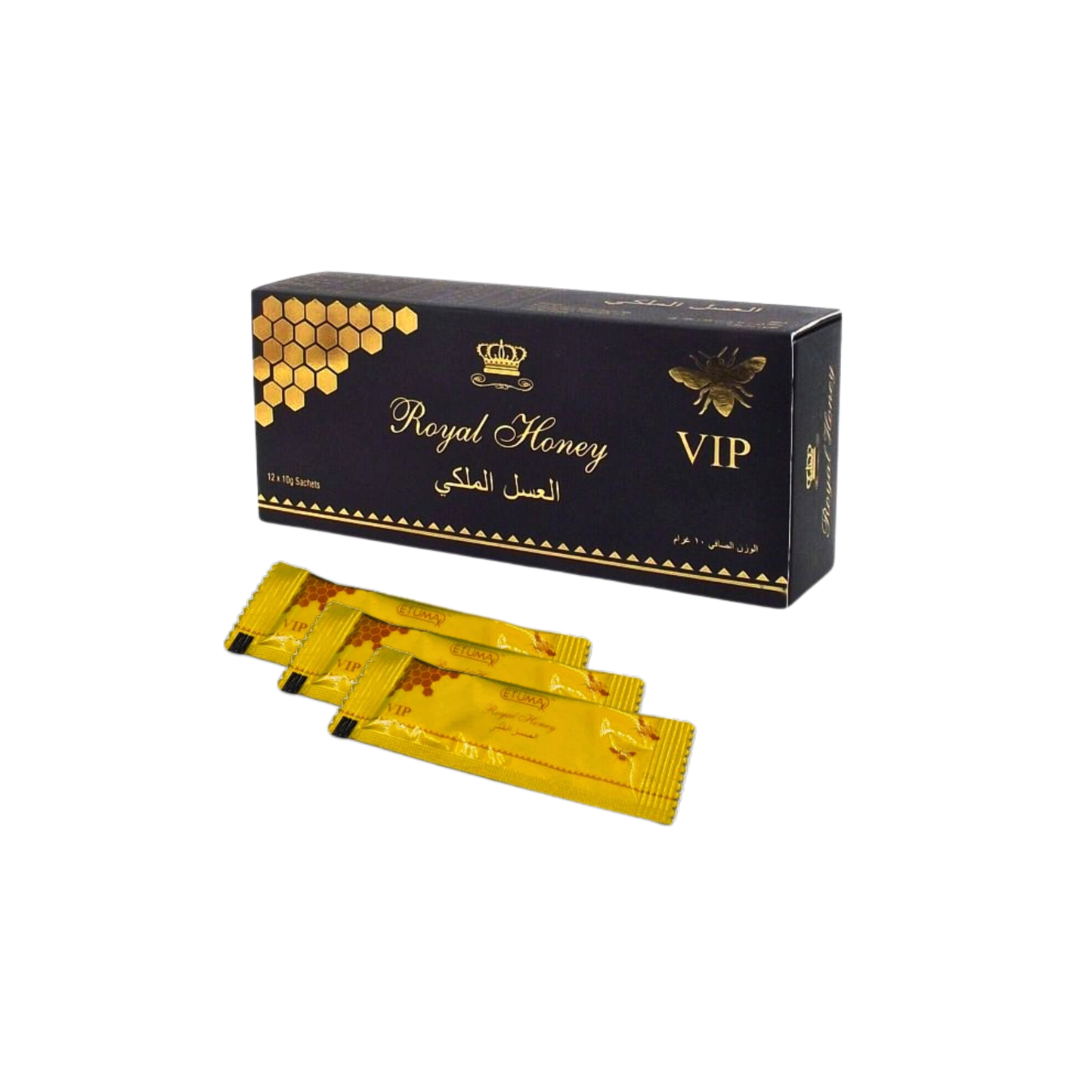 Royal Honey VIP – 12 Sachets x 10g | Premium Honey with Royal Jelly & Herbal Blend