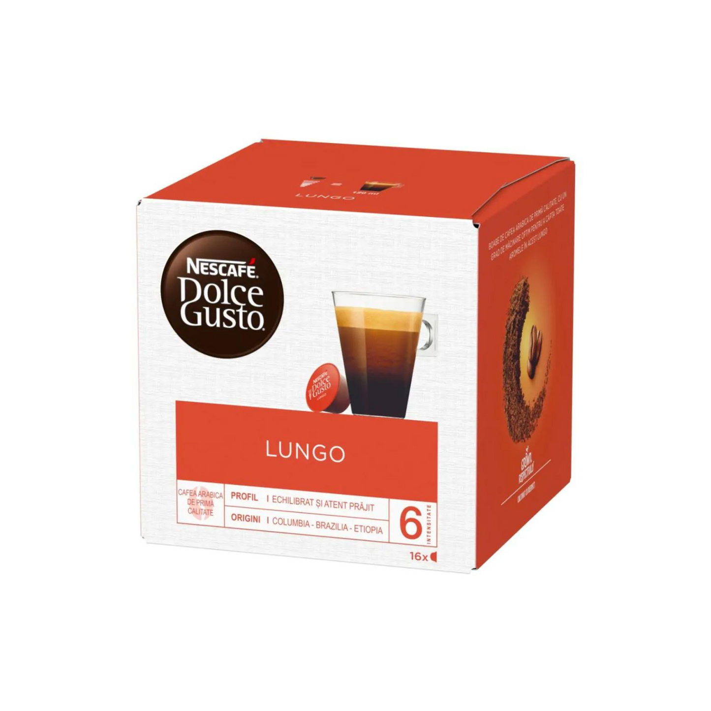 NESCAFÉ Dolce Gusto Caffè Lungo – 16 Capsules – Balanced Medium-Dark Roast