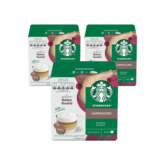 Starbucks Cappuccino By Nescafé Dolce Gusto Coffee 12 Capsules pack of 3