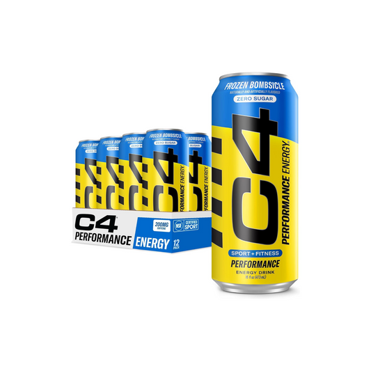 C4 Performance Energy Drink – Frozen Bombsicle – Zero Sugar – 200mg Caffeine – 12 x 16 fl oz Cans