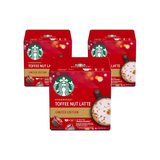 Starbucks Toffee Nut Latte By Nescafe Dolce Gusto Coffee Capsules 12 Servings pack of 3