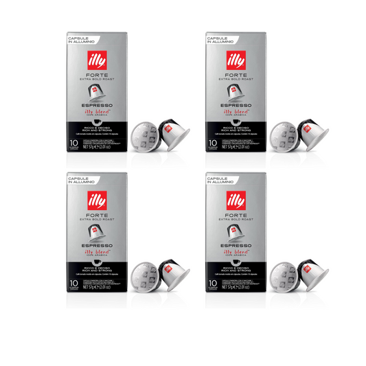 Illy Forte Extra Bold Roast Espresso Blend Coffee Nespresso Capsules, Pack of 40 Capsules
