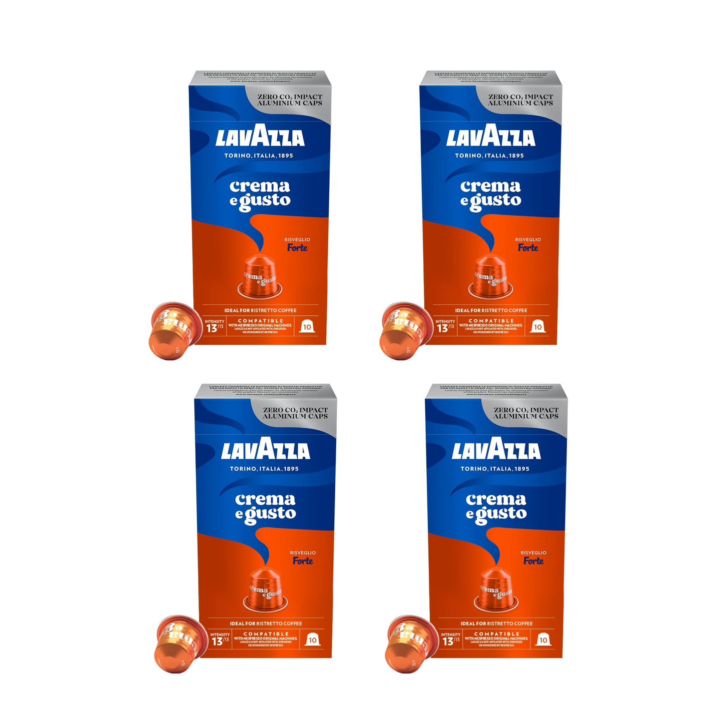 Lavazza Crema e Gusto Forte Coffee Nespresso Capsules, Pack of 40 Capsules