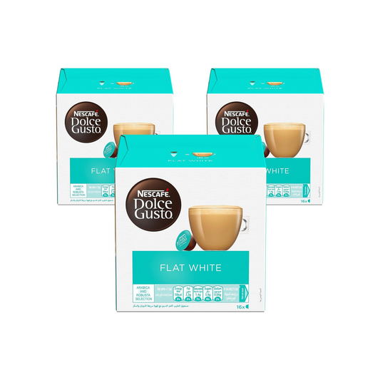 Nescafe Dolce Gusto Flat White Coffee 16 Capsules pack of 3