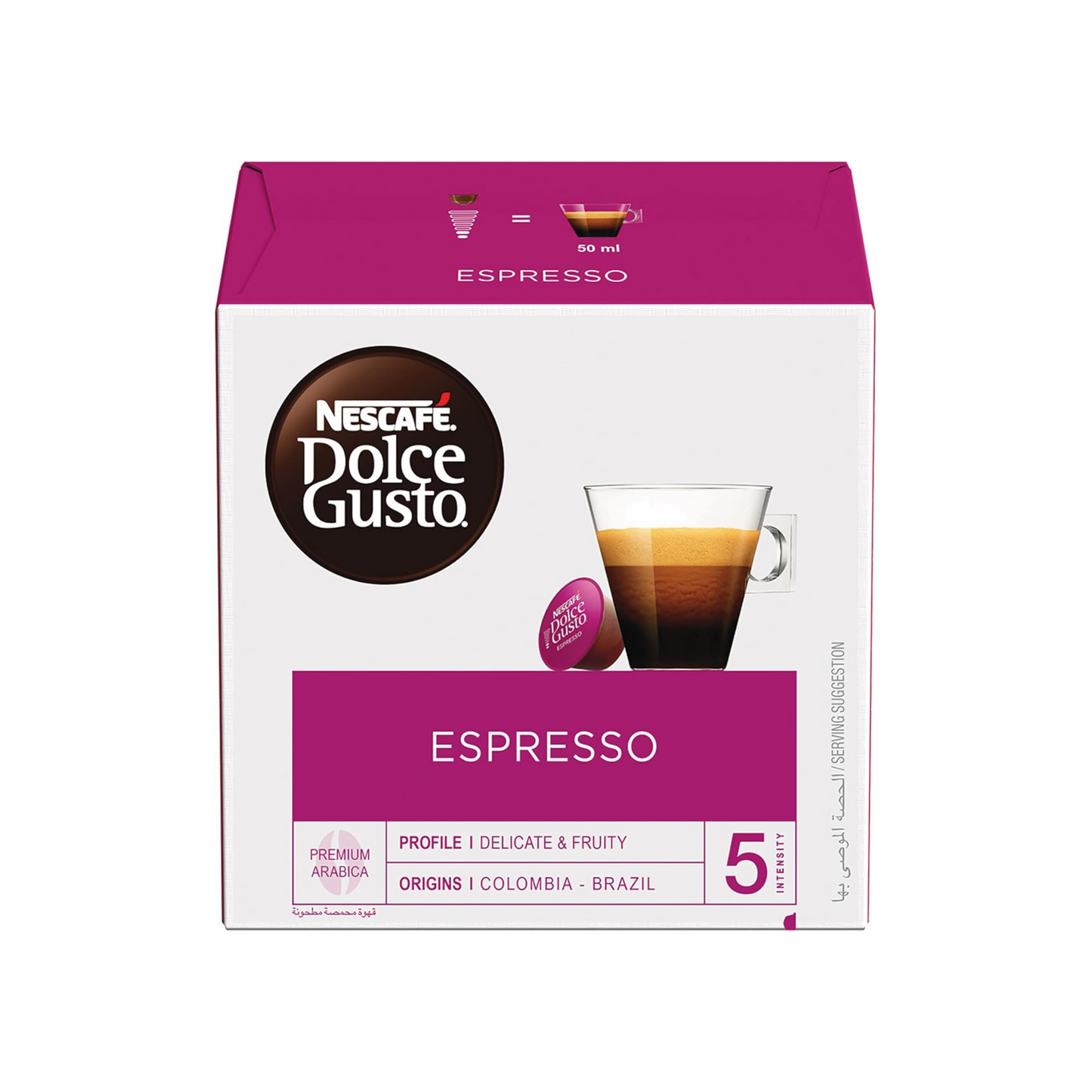 Nescafe Dolce Gusto Espresso Coffee Capsules, 16 Capsules Pink