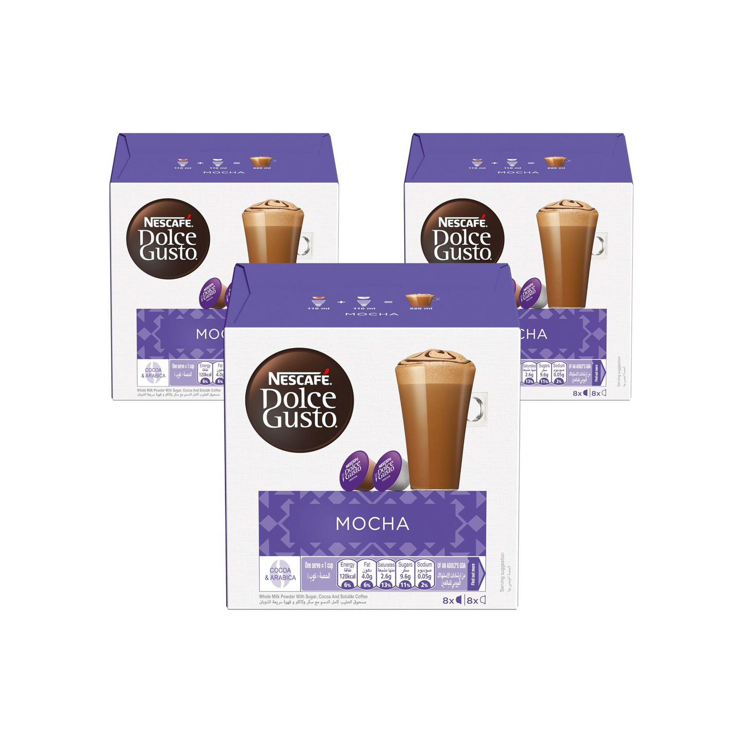 Dolce Gusto Coffee 16 Capsules Mocha 16grams pack of 3