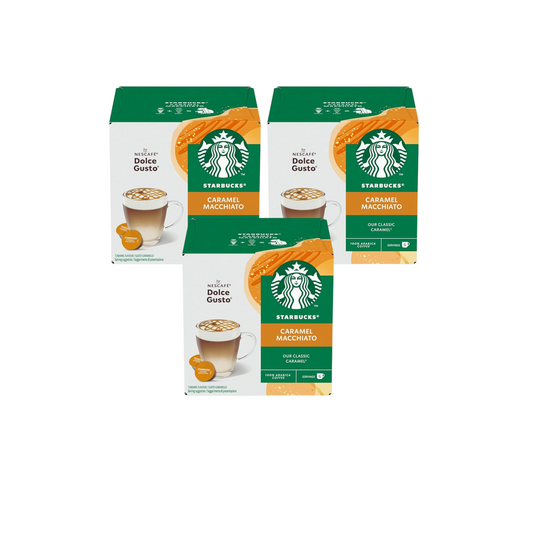 Starbucks Caramel Macchiato by Nescafe Dolce Gusto Coffee 12 Pods pack of 3