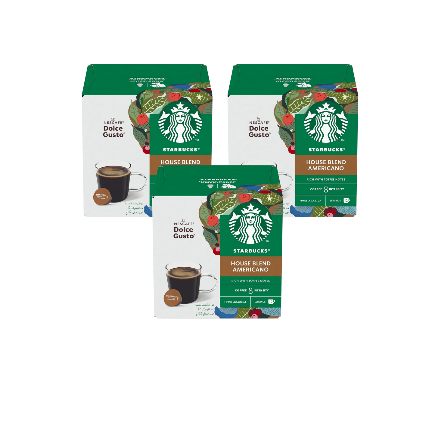 Starbucks House Blend Medium Roast Coffee 12 Capsules Pack of 3